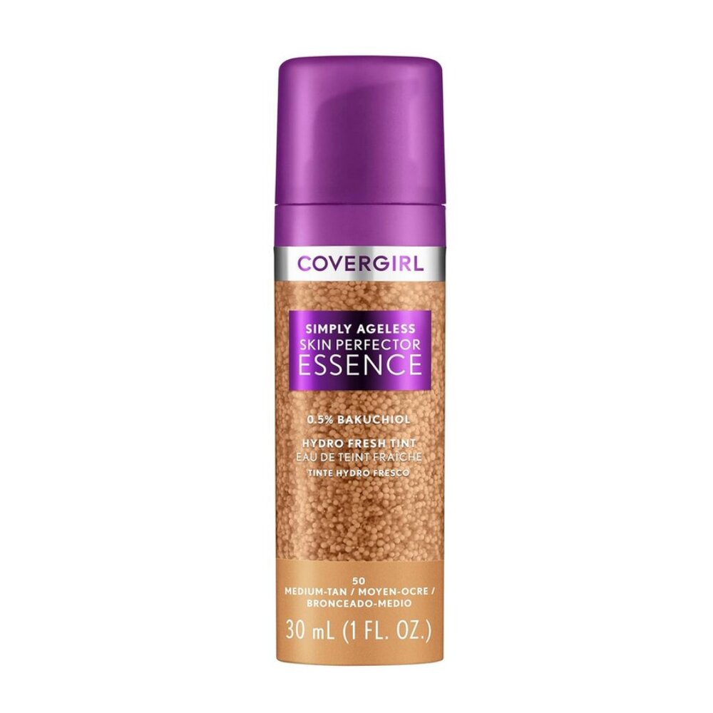 50 Covergirl Simply Ageless Skin Perfector Essence Vegan Foundation Bakuchiol